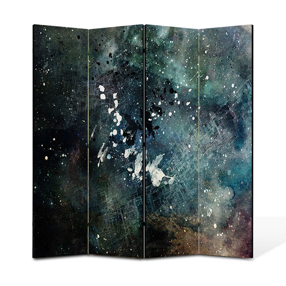 Paravan 4 piese Premium Heartwork TrueColor Artistic, Panza pe cadru de lemn, Decoratiuni Moderne pentru Casa, 4 x 45 x 180 cm, 180 x 180 cm