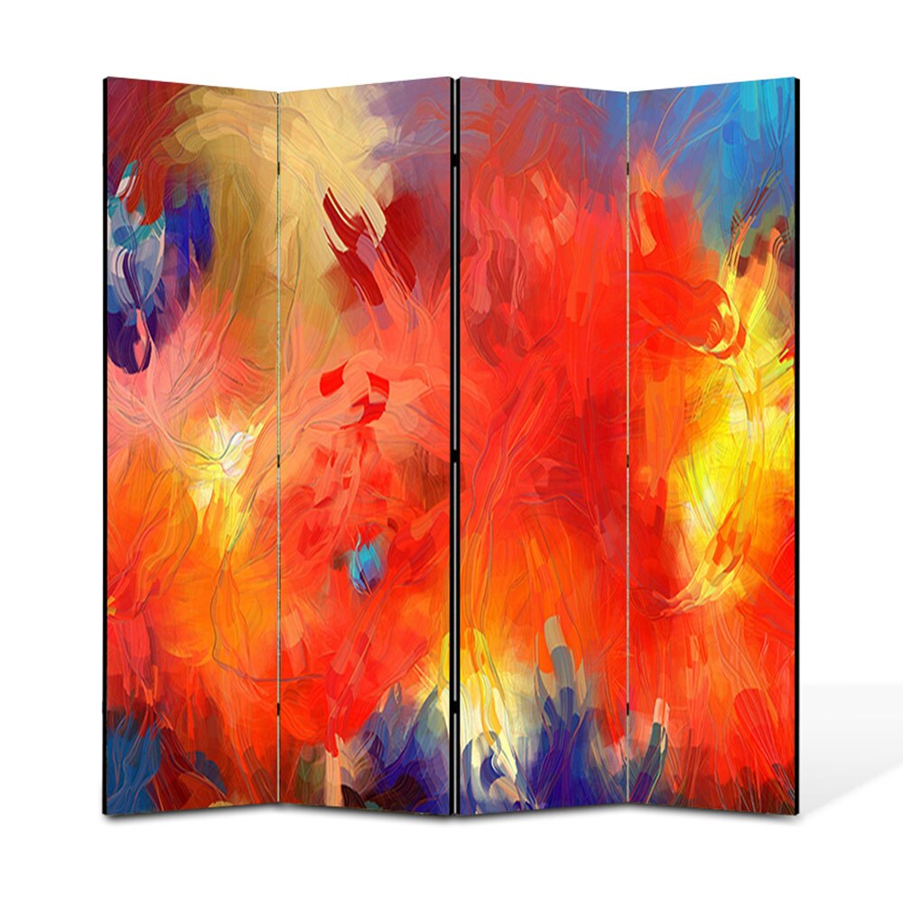 Paravan 4 piese Premium Heartwork TrueColor Univers, Panza pe cadru de lemn, Decoratiuni Moderne pentru Casa, 4 x 45 x 180 cm, 180 x 180 cm