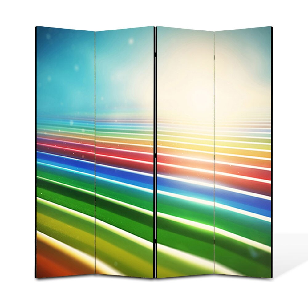 Paravan 4 piese Premium Heartwork TrueColor Dungile curcubeului, Panza pe cadru de lemn, Decoratiuni Moderne pentru Casa, 4 x 45 x 180 cm, 180 x 180 cm