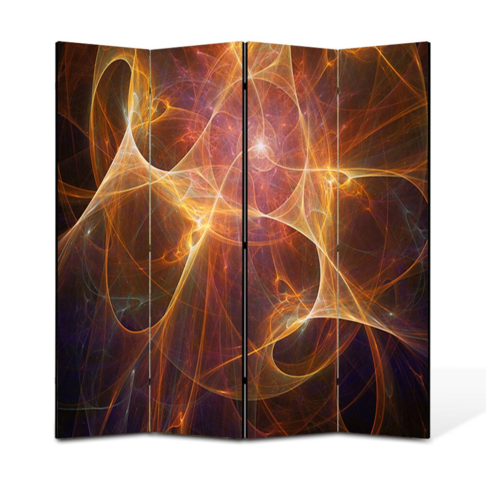 Paravan 4 piese Premium Heartwork TrueColor Univers paralel, Panza pe cadru de lemn, Decoratiuni Moderne pentru Casa, 4 x 45 x 180 cm, 180 x 180 cm