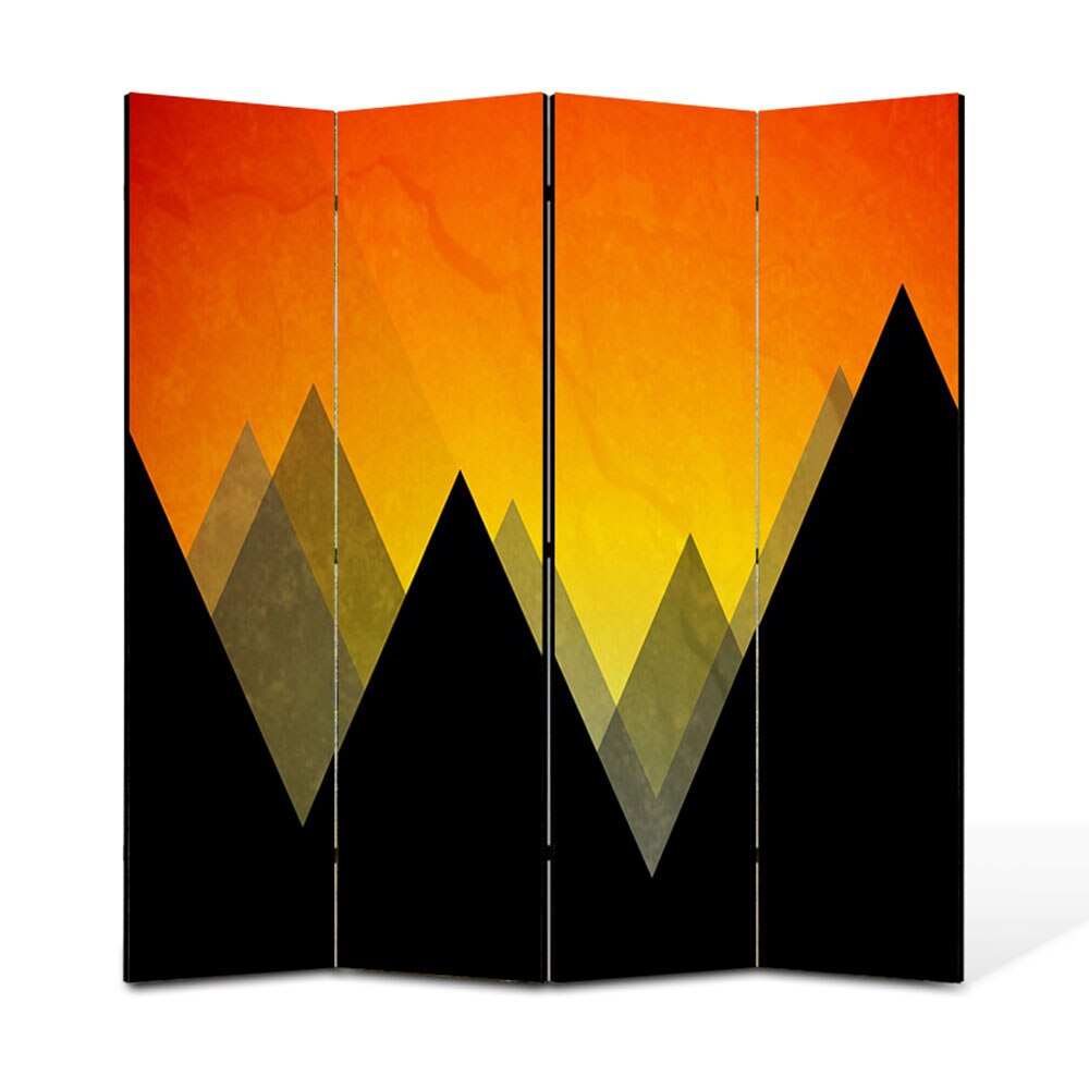 Paravan 4 piese Premium Heartwork TrueColor Munti, Panza pe cadru de lemn, Decoratiuni Moderne pentru Casa, 4 x 45 x 180 cm, 180 x 180 cm