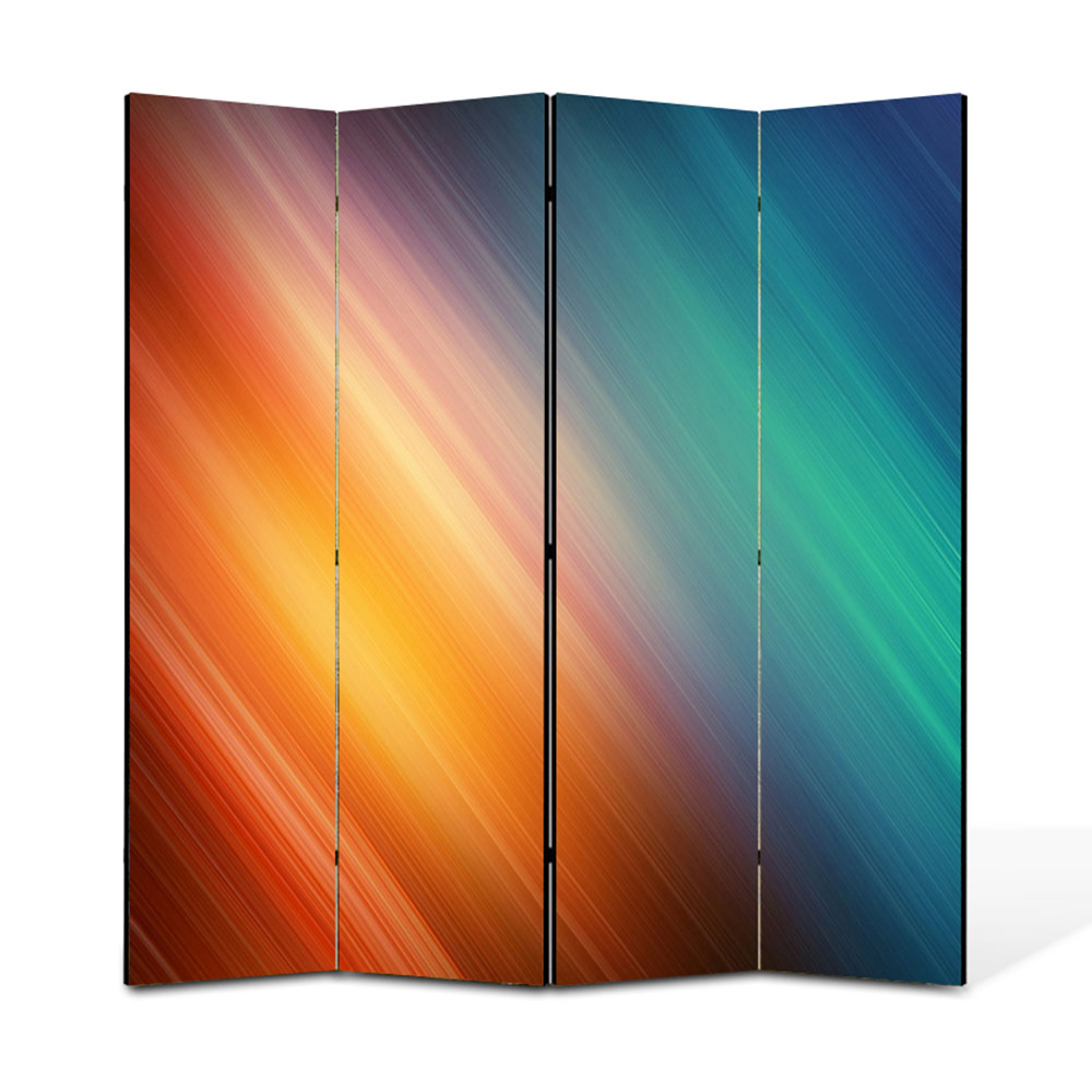 Paravan 4 piese Premium Heartwork TrueColor Lumini nuantate, Panza pe cadru de lemn, Decoratiuni Moderne pentru Casa, 4 x 45 x 180 cm, 180 x 180 cm