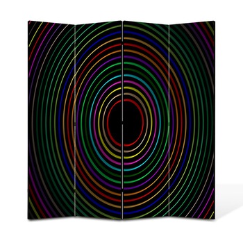 Paravan 4 piese Premium Heartwork TrueColor Cercuri colorate, Panza pe cadru de lemn, Decoratiuni Moderne pentru Casa, 4 x 45 x 180 cm, 180 x 180 cm Paravan 4 piese Premium Heartwork TrueColor Cercuri colorate, Panza pe cadru de lemn, Decoratiuni Moderne pentru Casa, 4 x 45 x 180 cm, 180 x 180 cm
