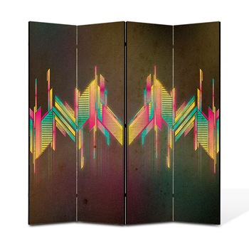 Paravan 4 piese Premium Heartwork TrueColor Unde colorate, Panza pe cadru de lemn, Decoratiuni Moderne pentru Casa, 4 x 45 x 180 cm, 180 x 180 cm Paravan 4 piese Premium Heartwork TrueColor Unde colorate, Panza pe cadru de lemn, Decoratiuni Moderne pentru Casa, 4 x 45 x 180 cm, 180 x 180 cm