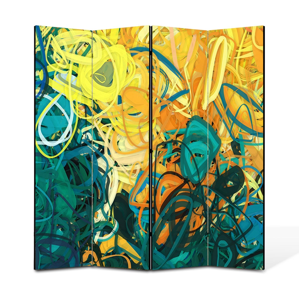 Paravan 4 piese Premium Heartwork TrueColor Nuante pastelate, Panza pe cadru de lemn, Decoratiuni Moderne pentru Casa, 4 x 45 x 180 cm, 180 x 180 cm