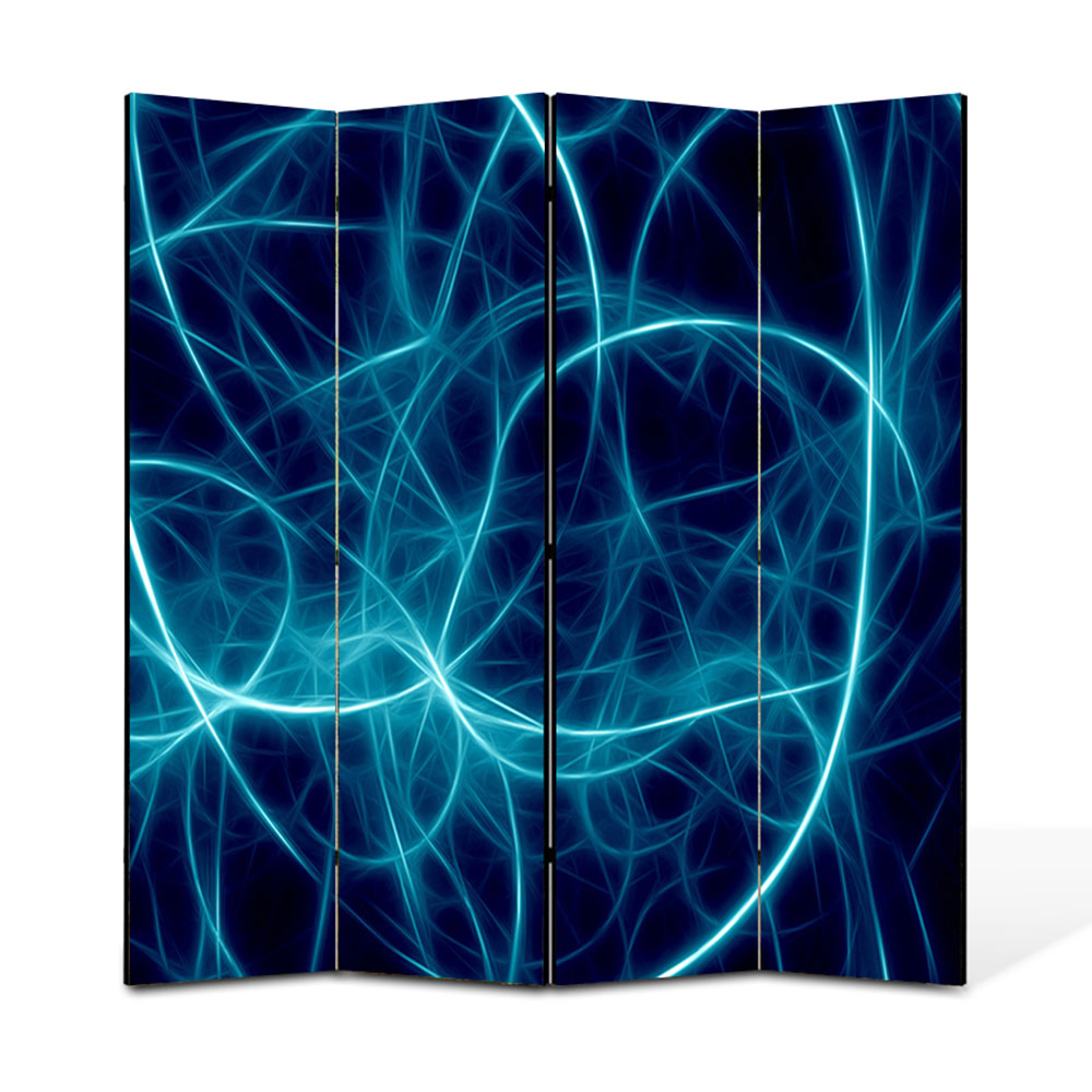 Paravan 4 piese Premium Heartwork TrueColor Joc de lumini, Panza pe cadru de lemn, Decoratiuni Moderne pentru Casa, 4 x 45 x 180 cm, 180 x 180 cm