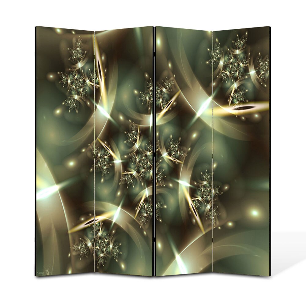 Paravan 4 piese Premium Heartwork TrueColor Spatiu deformat, Panza pe cadru de lemn, Decoratiuni Moderne pentru Casa, 4 x 45 x 180 cm, 180 x 180 cm