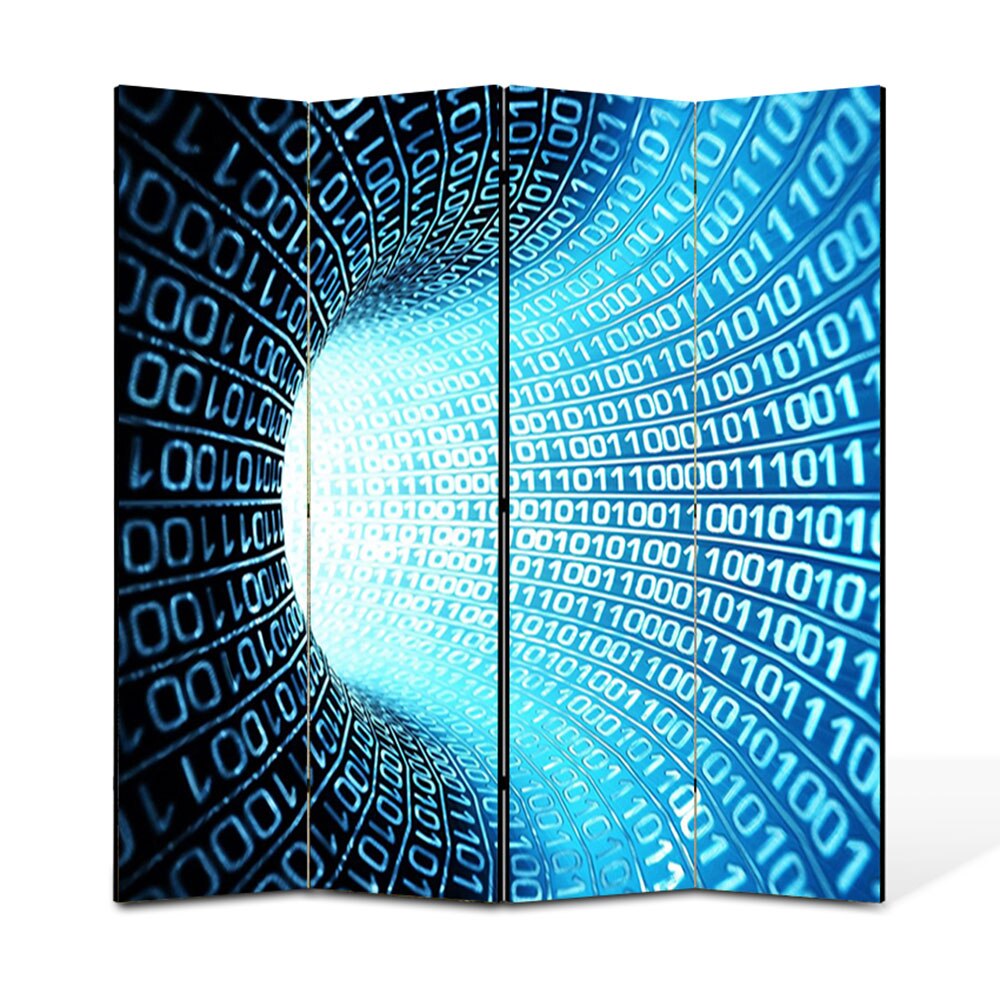 Paravan 4 piese Premium Heartwork TrueColor Informatie, Panza pe cadru de lemn, Decoratiuni Moderne pentru Casa, 4 x 45 x 180 cm, 180 x 180 cm