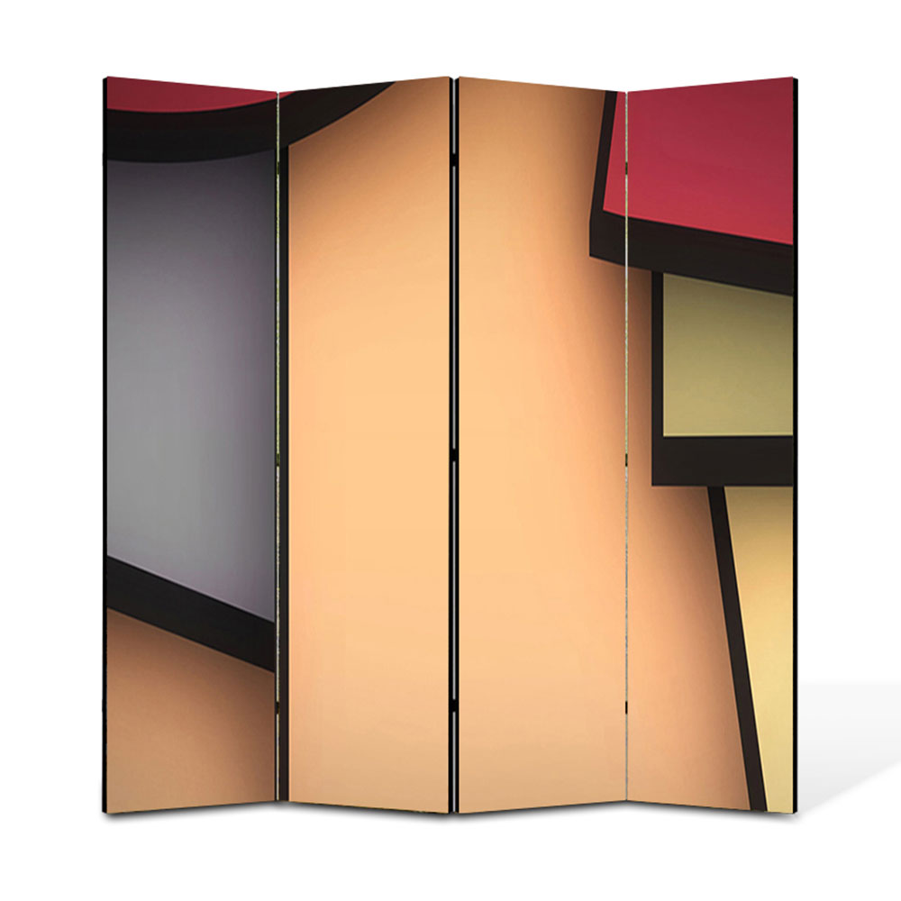 Paravan 4 piese Premium Heartwork TrueColor Desen, Panza pe cadru de lemn, Decoratiuni Moderne pentru Casa, 4 x 45 x 180 cm, 180 x 180 cm