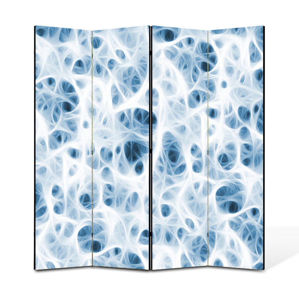 Paravan 4 piese Premium Heartwork TrueColor Celule nervoase, Panza pe cadru de lemn, Decoratiuni Moderne pentru Casa, 4 x 45 x 180 cm, 180 x 180 cm