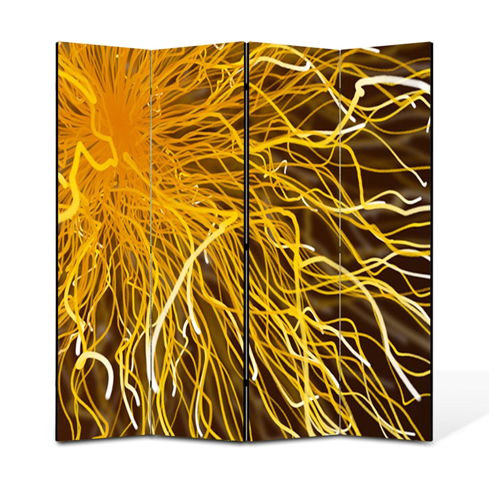 Paravan 4 piese Premium Heartwork TrueColor Tesla, Panza pe cadru de lemn, Decoratiuni Moderne pentru Casa, 4 x 45 x 180 cm, 180 x 180 cm