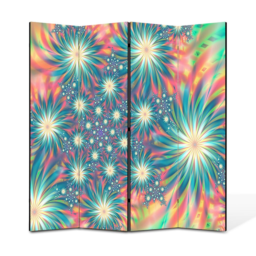 Paravan 4 piese Premium Heartwork TrueColor Exotic, Panza pe cadru de lemn, Decoratiuni Moderne pentru Casa, 4 x 45 x 180 cm, 180 x 180 cm