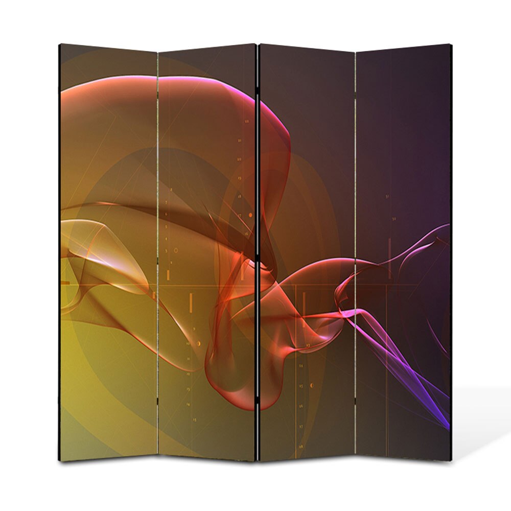 Paravan 4 piese Premium Heartwork TrueColor Pe fundul oceanului, Panza pe cadru de lemn, Decoratiuni Moderne pentru Casa, 4 x 45 x 180 cm, 180 x 180 cm