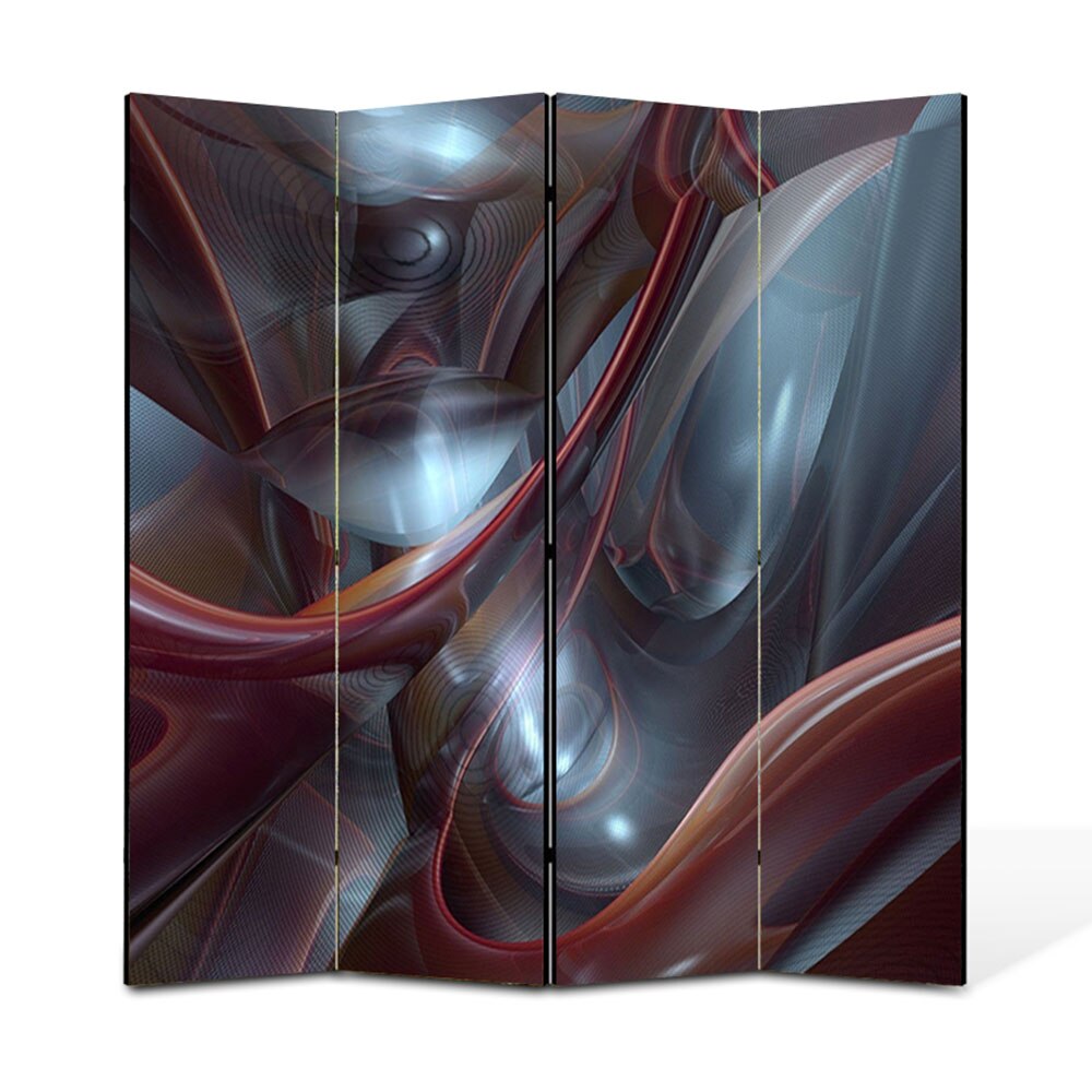 Paravan 4 piese Premium Heartwork TrueColor Plasma, Panza pe cadru de lemn, Decoratiuni Moderne pentru Casa, 4 x 45 x 180 cm, 180 x 180 cm