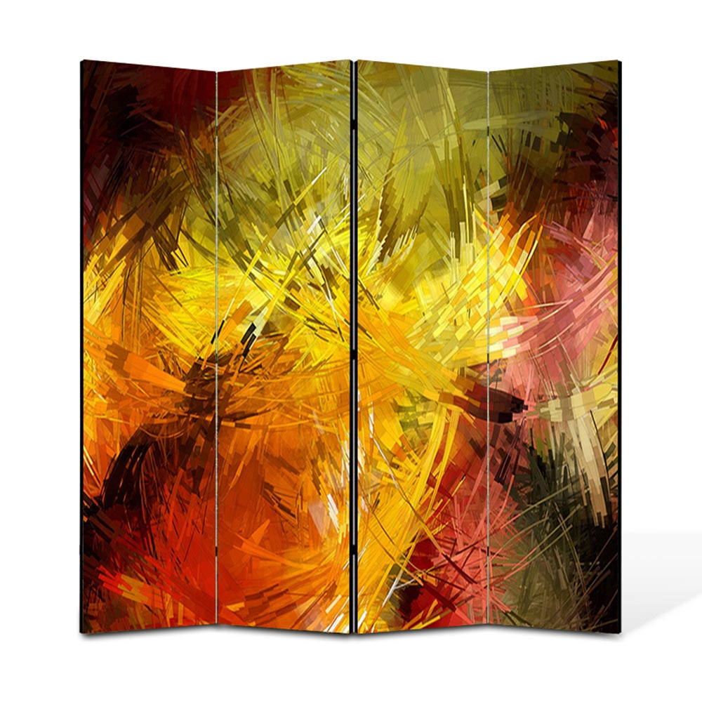 Paravan 4 piese Premium Heartwork TrueColor Pictura, Panza pe cadru de lemn, Decoratiuni Moderne pentru Casa, 4 x 45 x 180 cm, 180 x 180 cm