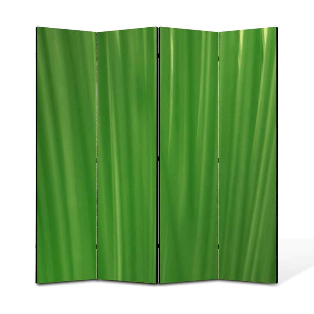 Paravan 4 piese Premium Heartwork TrueColor Fire de iarba, Panza pe cadru de lemn, Decoratiuni Moderne pentru Casa, 4 x 45 x 180 cm, 180 x 180 cm