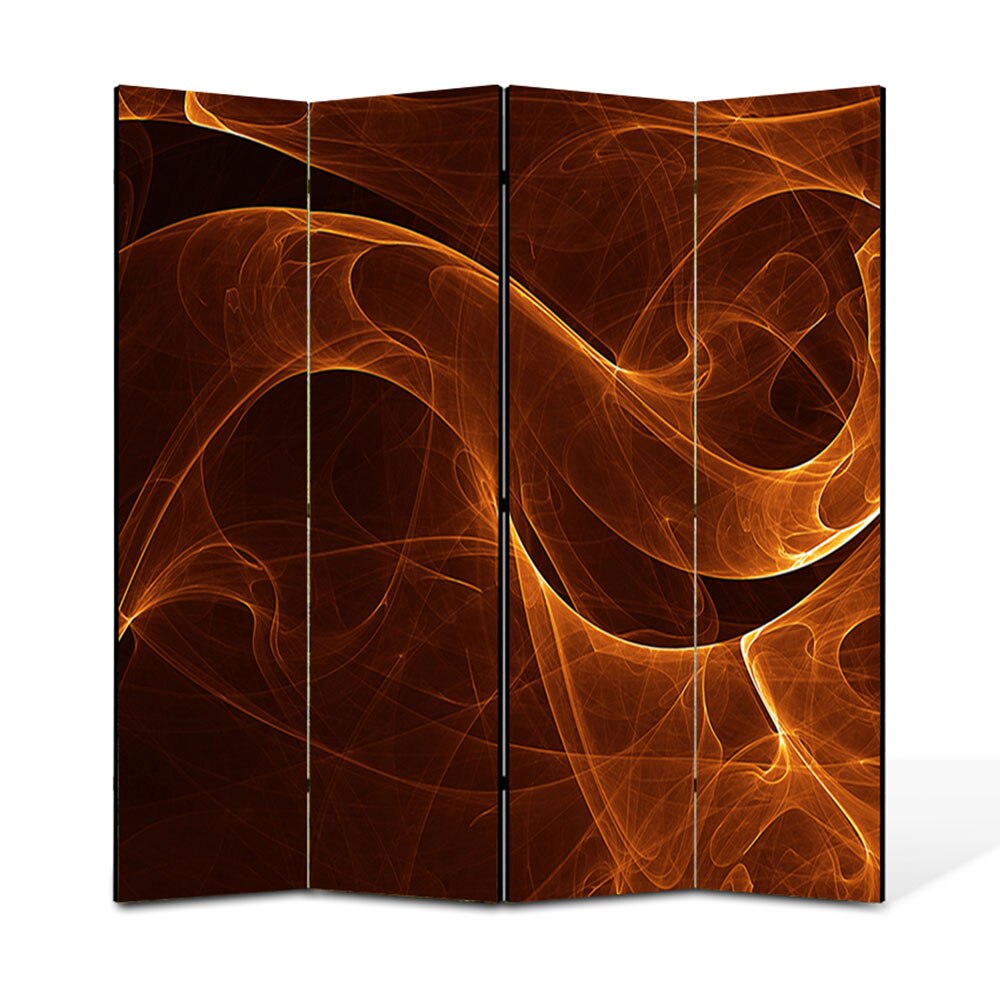 Paravan 4 piese Premium Heartwork TrueColor Sarpe de foc, Panza pe cadru de lemn, Decoratiuni Moderne pentru Casa, 4 x 45 x 180 cm, 180 x 180 cm