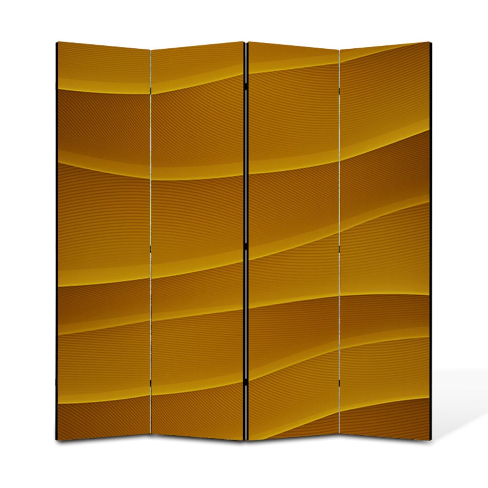 Paravan 4 piese Premium Heartwork TrueColor Dealuri portocalii, Panza pe cadru de lemn, Decoratiuni Moderne pentru Casa, 4 x 45 x 180 cm, 180 x 180 cm