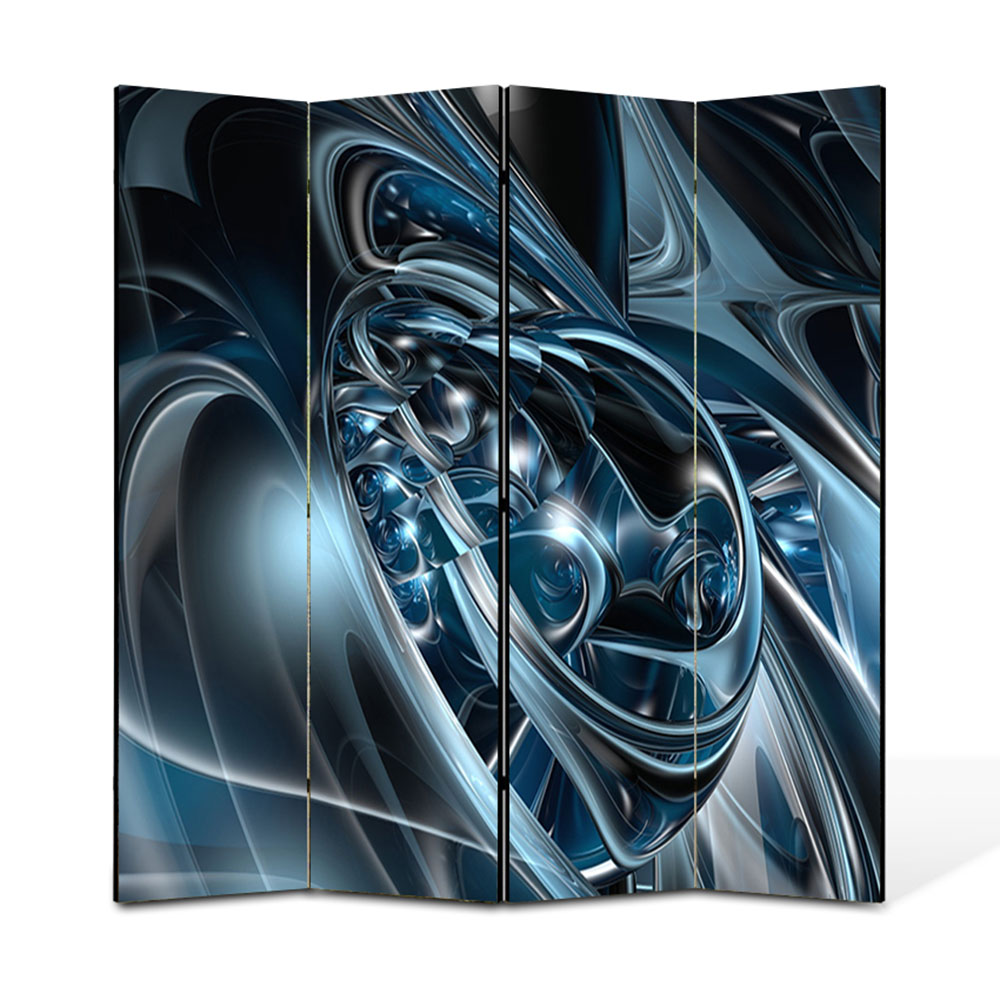 Paravan 4 piese Premium Heartwork TrueColor Metal topit, Panza pe cadru de lemn, Decoratiuni Moderne pentru Casa, 4 x 45 x 180 cm, 180 x 180 cm