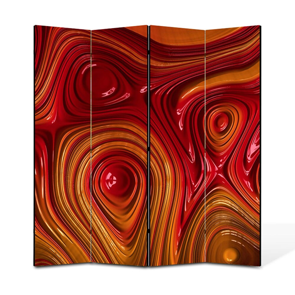 Paravan 4 piese Premium Heartwork TrueColor Unduiri de lumina, Panza pe cadru de lemn, Decoratiuni Moderne pentru Casa, 4 x 45 x 180 cm, 180 x 180 cm