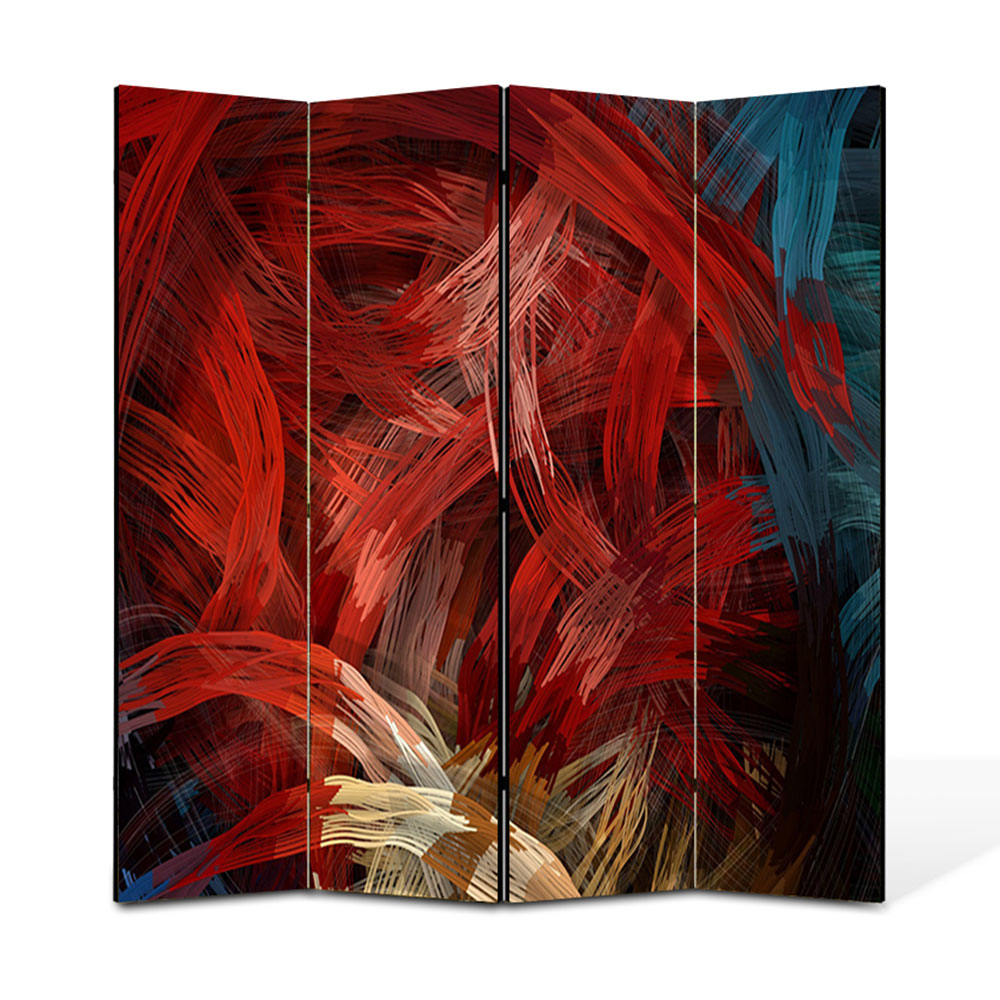 Paravan 4 piese Premium Heartwork TrueColor Noduri stilizate, Panza pe cadru de lemn, Decoratiuni Moderne pentru Casa, 4 x 45 x 180 cm, 180 x 180 cm