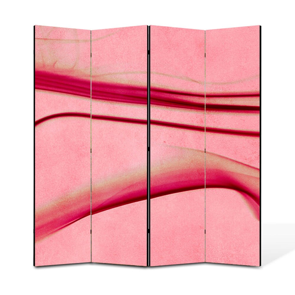 Paravan 4 piese Premium Heartwork TrueColor Roz abstract, Panza pe cadru de lemn, Decoratiuni Moderne pentru Casa, 4 x 45 x 180 cm, 180 x 180 cm