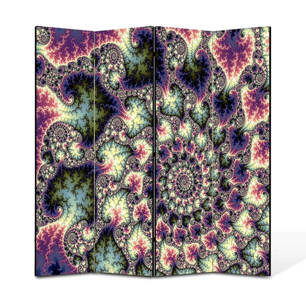 Paravan 4 piese Premium Heartwork TrueColor Perle, Panza pe cadru de lemn, Decoratiuni Moderne pentru Casa, 4 x 45 x 180 cm, 180 x 180 cm