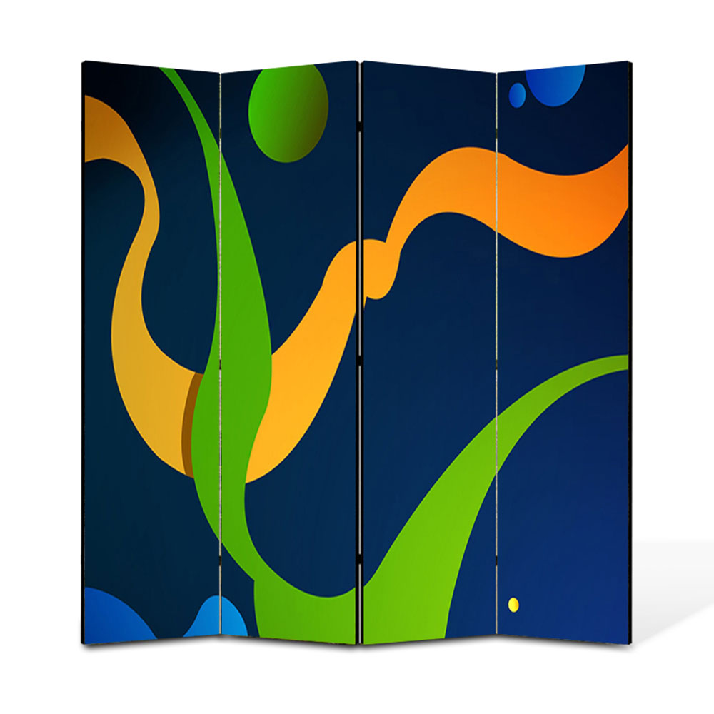 Paravan 4 piese Premium Heartwork TrueColor De basm, Panza pe cadru de lemn, Decoratiuni Moderne pentru Casa, 4 x 45 x 180 cm, 180 x 180 cm