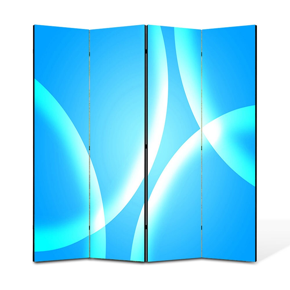 Paravan 4 piese Premium Heartwork TrueColor Bule albastre, Panza pe cadru de lemn, Decoratiuni Moderne pentru Casa, 4 x 45 x 180 cm, 180 x 180 cm