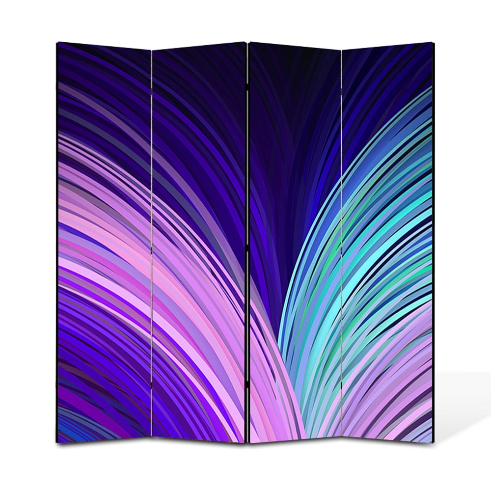 Paravan 4 piese Premium Heartwork TrueColor Carte abstracta, Panza pe cadru de lemn, Decoratiuni Moderne pentru Casa, 4 x 45 x 180 cm, 180 x 180 cm