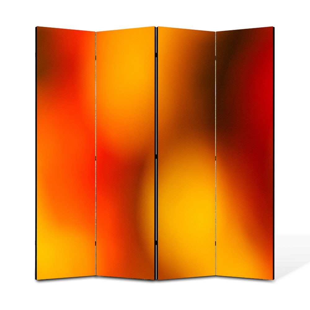 Paravan 4 piese Premium Heartwork TrueColor Caldura, Panza pe cadru de lemn, Decoratiuni Moderne pentru Casa, 4 x 45 x 180 cm, 180 x 180 cm