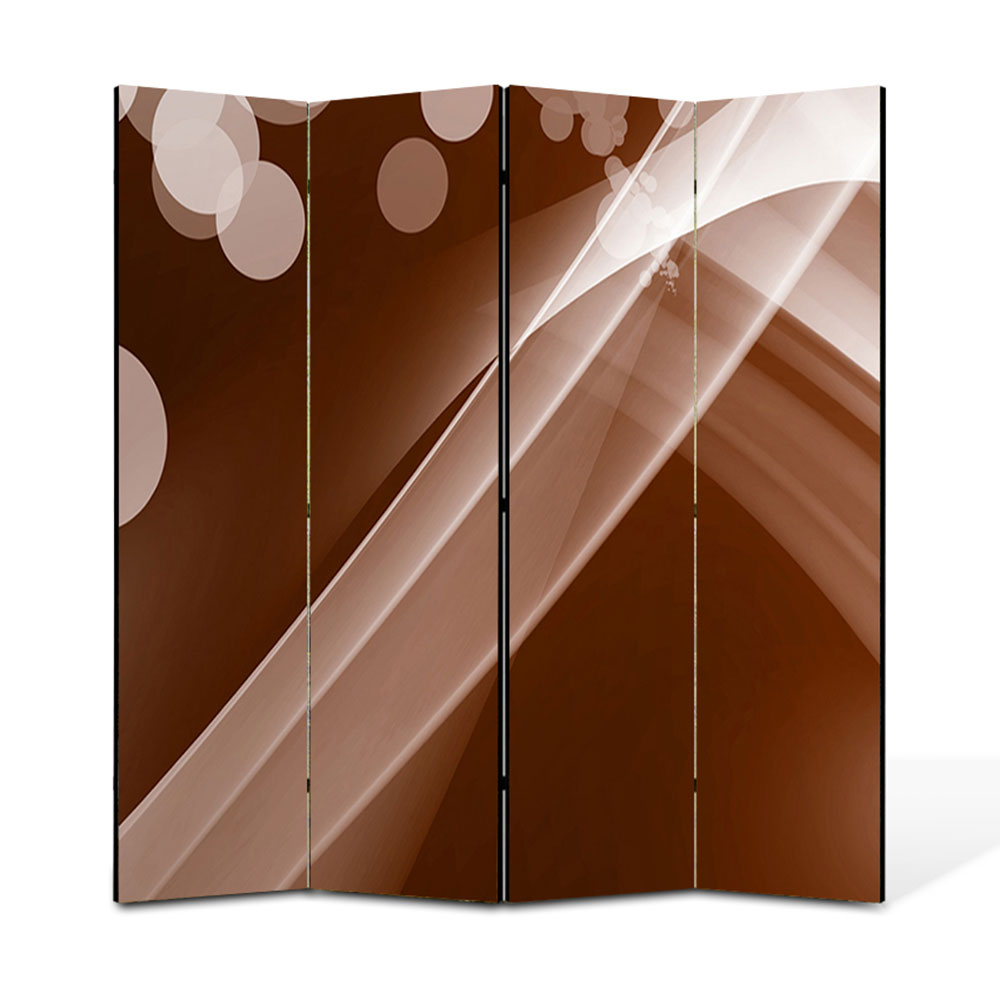 Paravan 4 piese Premium Heartwork TrueColor Maroniu, Panza pe cadru de lemn, Decoratiuni Moderne pentru Casa, 4 x 45 x 180 cm, 180 x 180 cm