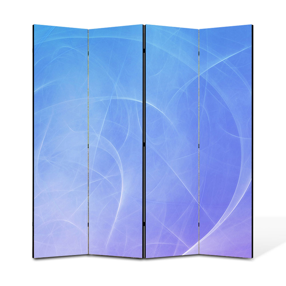 Paravan 4 piese Premium Heartwork TrueColor Tornade, Panza pe cadru de lemn, Decoratiuni Moderne pentru Casa, 4 x 45 x 180 cm, 180 x 180 cm