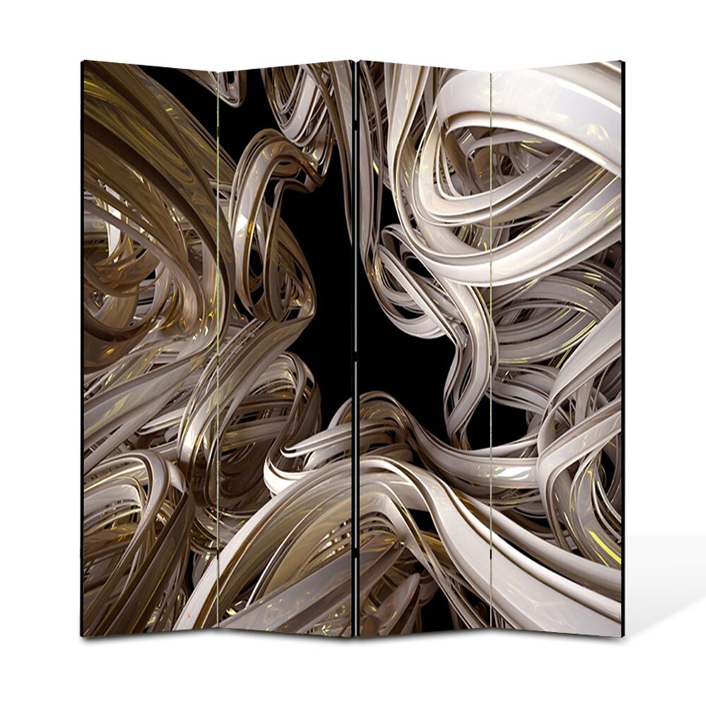 Paravan 4 piese Premium Heartwork TrueColor Curbe, Panza pe cadru de lemn, Decoratiuni Moderne pentru Casa, 4 x 45 x 180 cm, 180 x 180 cm