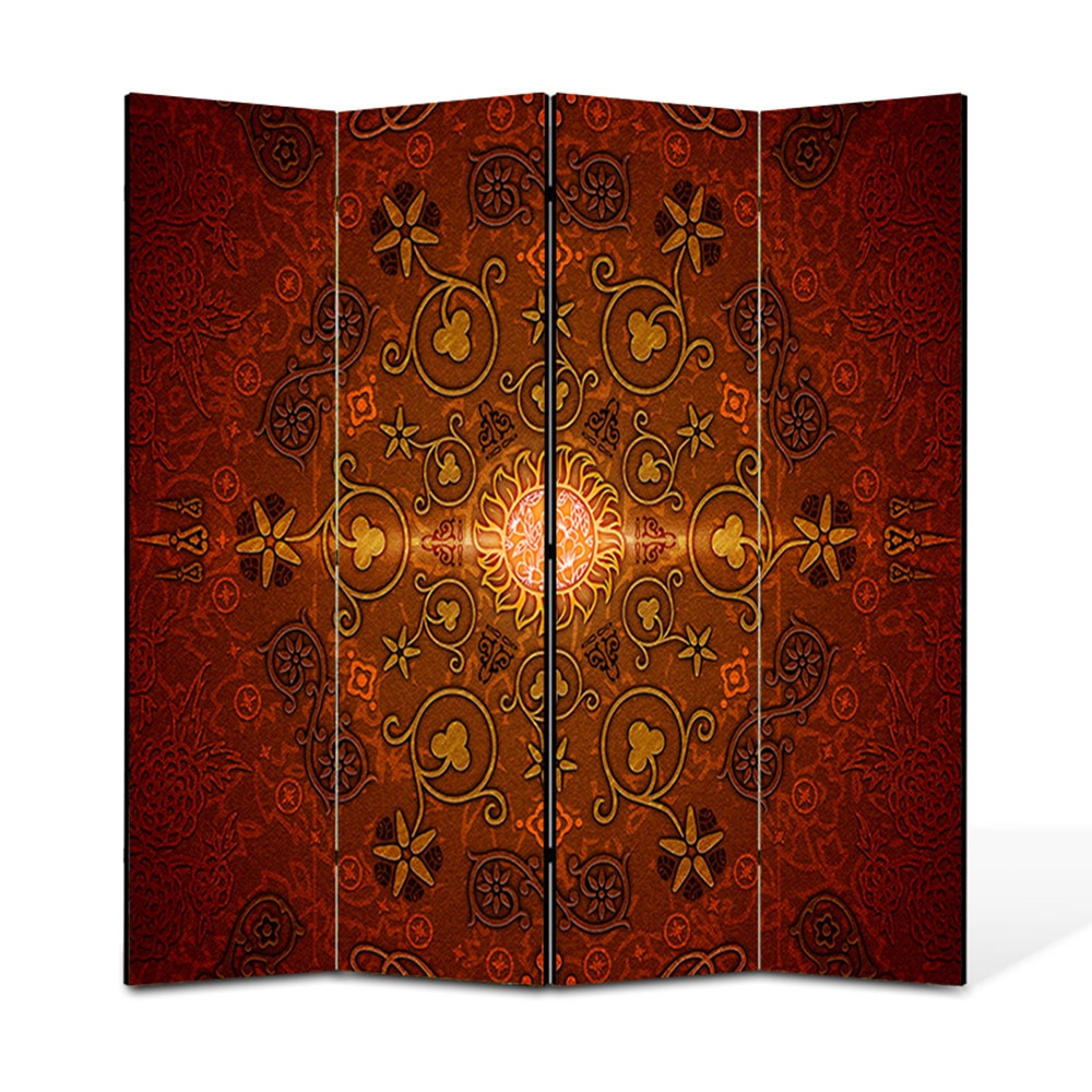 Paravan 4 piese Premium Heartwork TrueColor India, Panza pe cadru de lemn, Decoratiuni Moderne pentru Casa, 4 x 45 x 180 cm, 180 x 180 cm