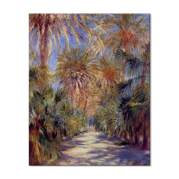 Tablou Canvas Premium Arta Clasica Heartwork, Reproducere, Pierre-Auguste Renoir, Algiers the garden of Essai 1881, 80 cm x 64 cm