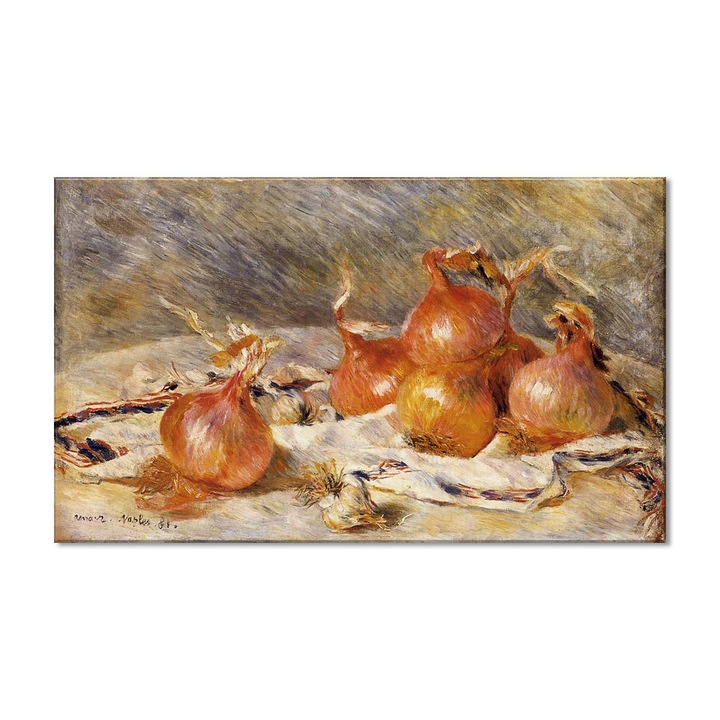 Tablou Canvas Premium Arta Clasica Heartwork, Reproducere, Pierre-Auguste Renoir, Onions 1881, 80 cm x 134 cm