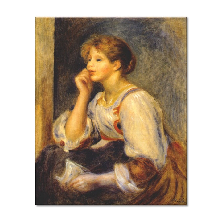 Tablou Canvas Premium Arta Clasica Heartwork, Reproducere, Pierre-Auguste Renoir, Girl with a letter 1894, 80 cm x 64 cm