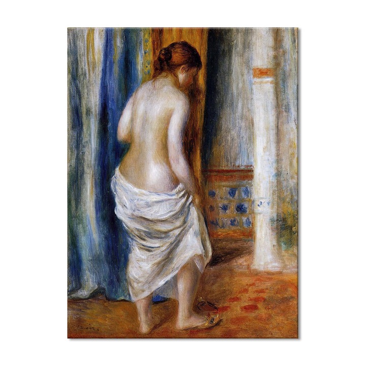Tablou Canvas Premium Arta Clasica Heartwork, Reproducere, Pierre-Auguste Renoir, The bathrobe 1889, 80 cm x 59 cm