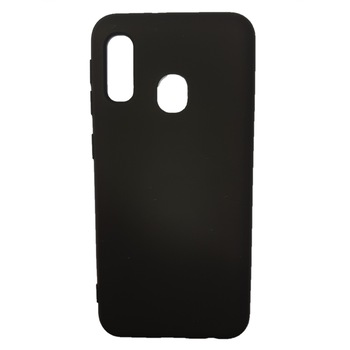 Husa silicon soft-touch compatibila cu Samsung Galaxy A20e, Negru Husa silicon soft-touch compatibila cu Samsung Galaxy A20e, Negru