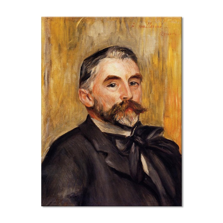 Tablou Canvas Premium Arta Clasica Heartwork, Reproducere, Pierre-Auguste Renoir, Stephane Mallarme 1892, 80 cm x 59 cm