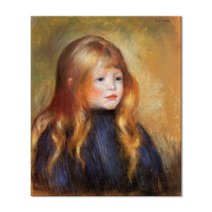 Tablou Canvas Premium Arta Clasica Heartwork, Reproducere, Pierre-Auguste Renoir, Head of a Child Edmond Renoir 1888, 80 cm x 67 cm