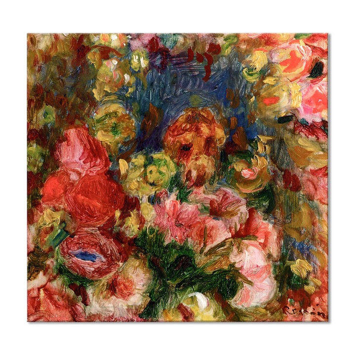 Tablou Canvas Premium Arta Clasica Heartwork, Reproducere, Pierre-Auguste Renoir, Flowers 1902, 77 cm x 80 cm