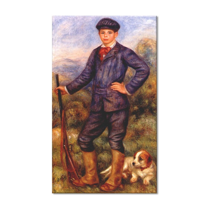 Tablou Canvas Premium Arta Clasica Heartwork, Reproducere, Pierre-Auguste Renoir, Jean Renoir as a hunter 1910, 80 cm x 47 cm