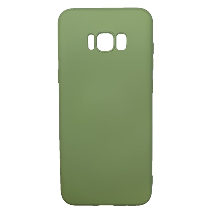 Puha tapintású szilikon tok, amely kompatibilis a Samsung Galaxy S8 Plus készülékkel, zöld