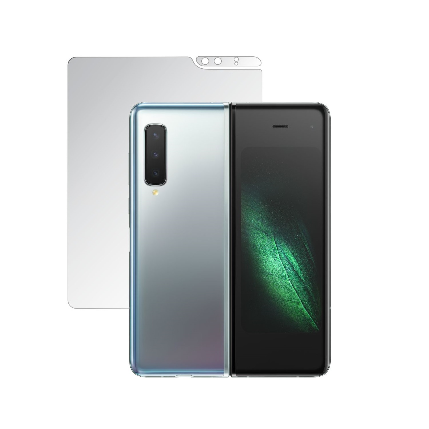 Set 2X Folie Protectie Ecran Interna Invisible Skinz HD pentru Samsung Galaxy Fold - Folie Siliconica Ultra-Clear cu Acoperire Totala, Adeziva si Flexibila
