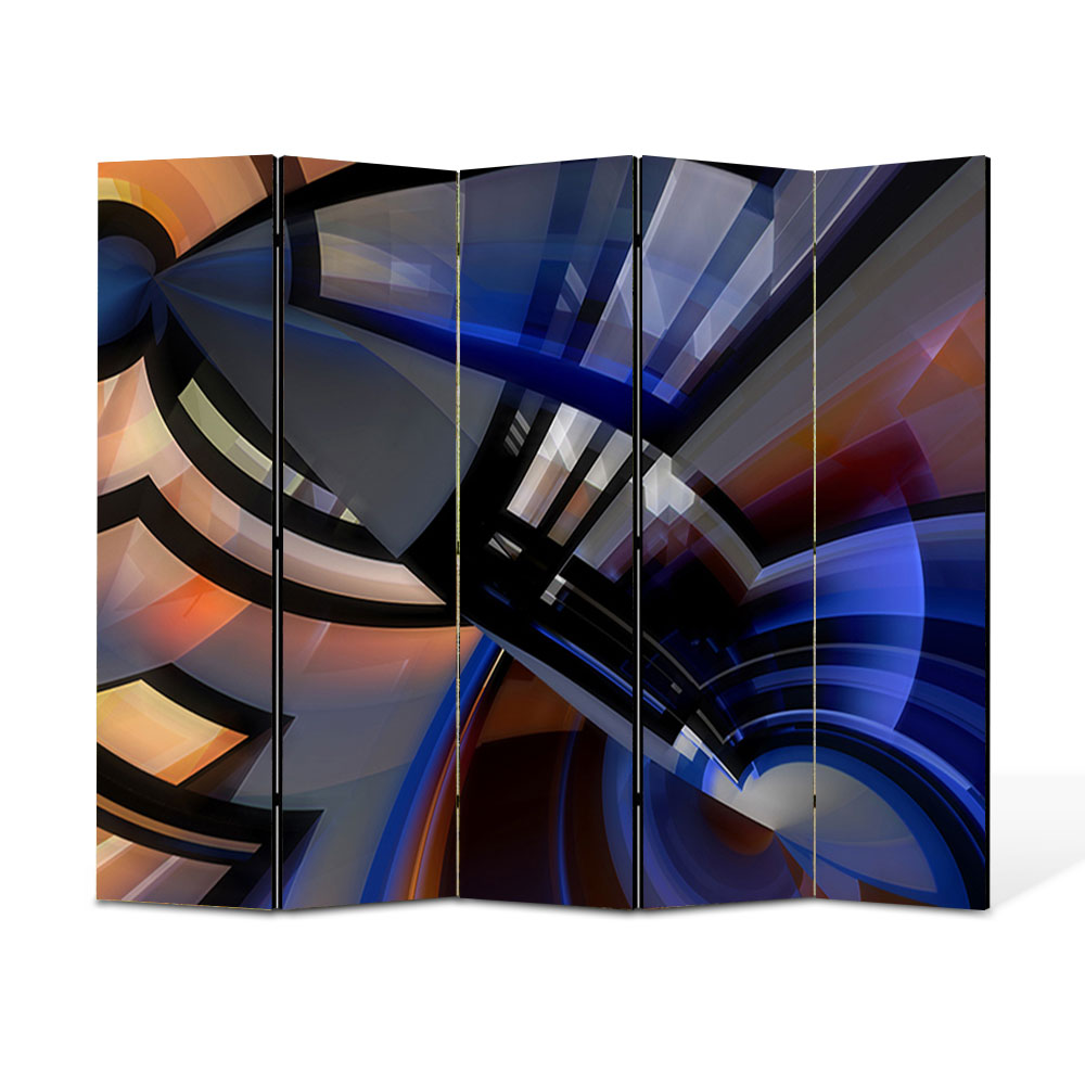 Paravan 5 piese Premium Heartwork TrueColor Robot, Panza pe cadru de lemn, Decoratiuni Moderne pentru Casa, 5 x 35 x 180 cm, 175 x 180 cm