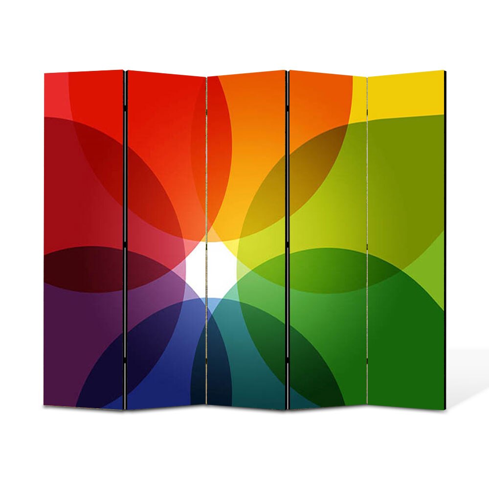 Paravan 5 piese Premium Heartwork TrueColor Nuante de culoare, Panza pe cadru de lemn, Decoratiuni Moderne pentru Casa, 5 x 45 x 180 cm, 225 x 180 cm