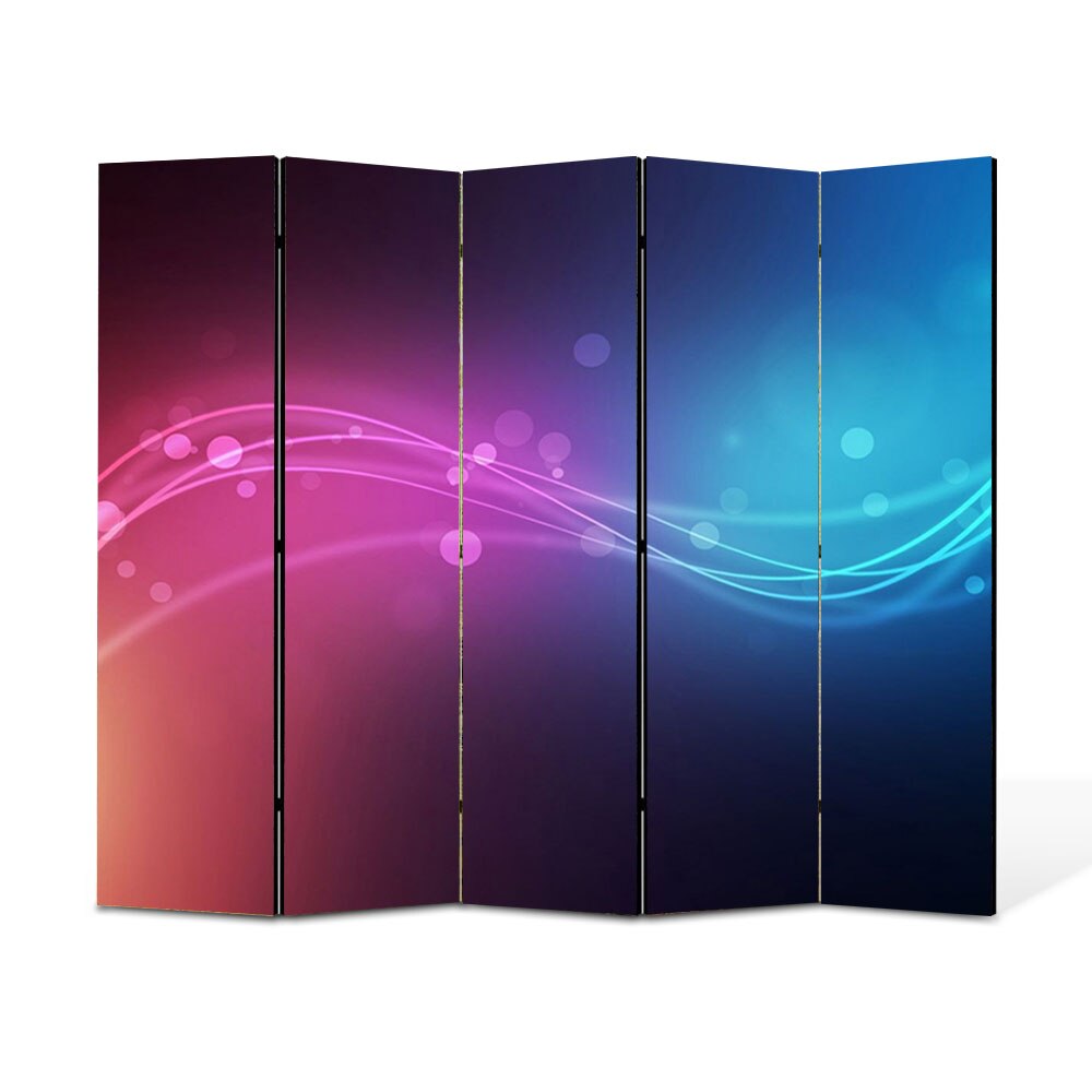 Paravan 5 piese Premium Heartwork TrueColor Urme de lumina, Panza pe cadru de lemn, Decoratiuni Moderne pentru Casa, 5 x 35 x 180 cm, 175 x 180 cm