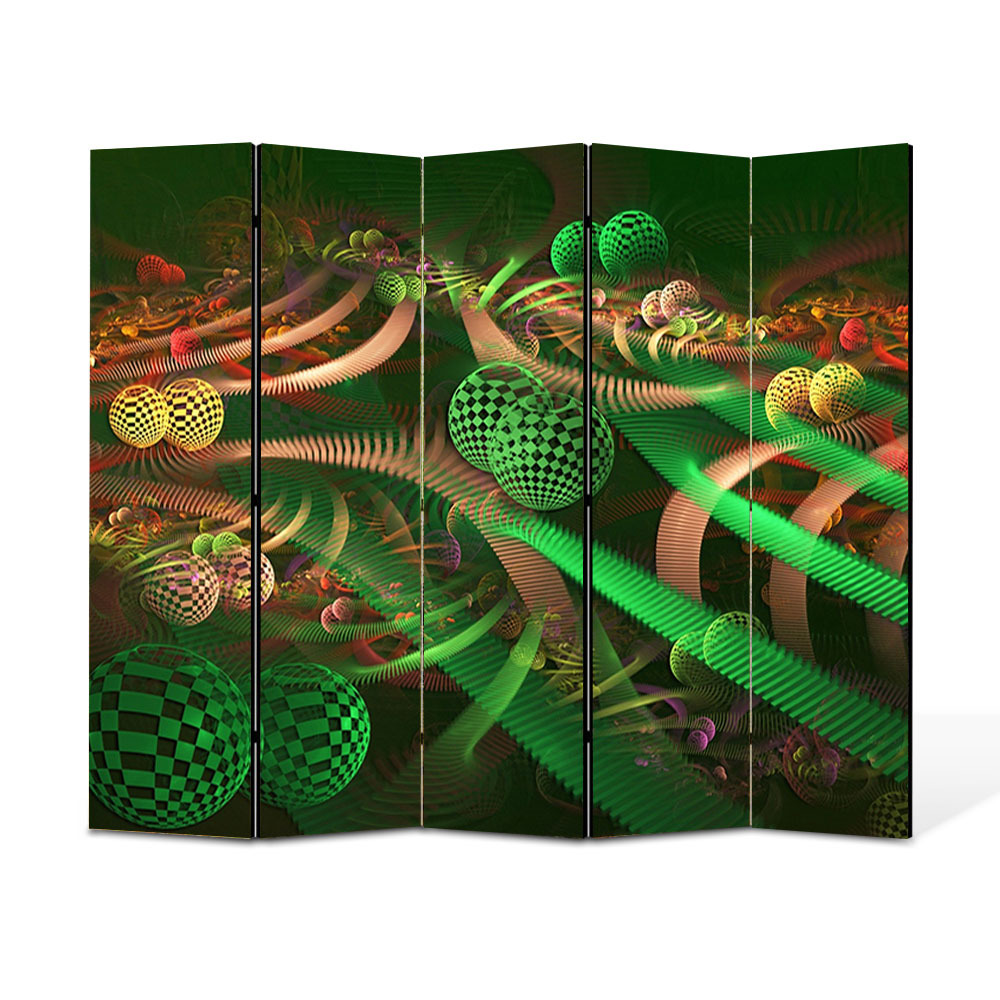 Paravan 5 piese Premium Heartwork TrueColor Colaj, Panza pe cadru de lemn, Decoratiuni Moderne pentru Casa, 5 x 45 x 150 cm, 225 x 150 cm